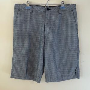 O’NEILL Dress Shorts, Black/Plaid, 34”, 10” Inseam